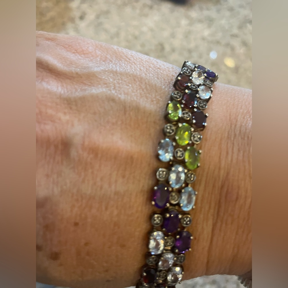 925 & Multi Color Gems - image 1